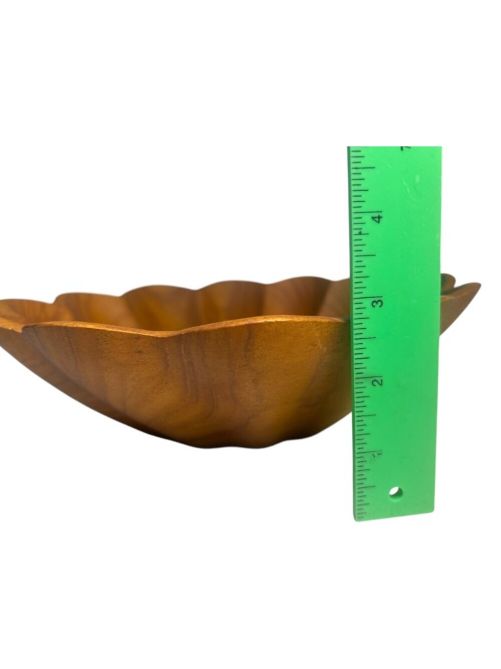 Vintage Woods of Siam Teak Wood Salad Bowl 10" Mid Century Modern MCM 1960s - Picture 6 of 6